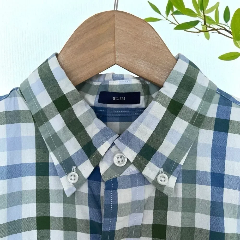 J. Crew Slim Flex Washed Button Down Shirt in Plaid